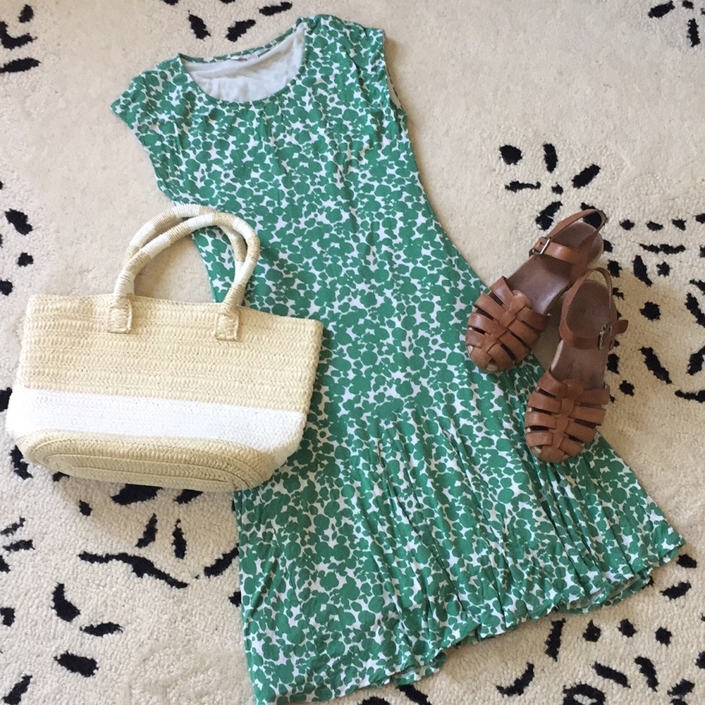 Boden | Green Floral Dress